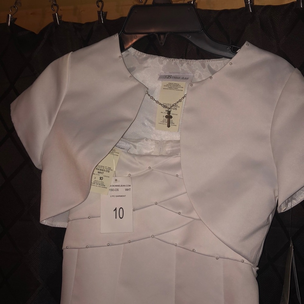 White formal dress for young girl